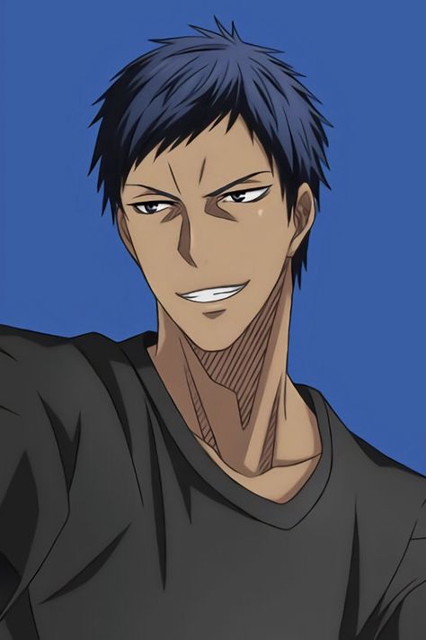 aomine daiki, anime: kuroko no basket, KNB, official art, smiling, smile, blue background Aomine Daiki Official Art, Kuroko's Basket Aomine, Kurokos Basketball Aomine, Aomine Daiki Wallpapers, Kuroko No Basket Official Art, Kuroko No Basket Aomine, Daiki Aomine, Kuroko Basket, Aomine Kuroko