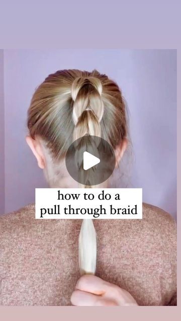 HOW TO DO A PULL THROUGH BRAID HAIRSTYLE - HERE IS HOW TO DO A PULL THROUGH BRAID HAIRSTYLE. Pull Through Bubble Braid Tutorial, How To Do Cheer Hair, Pull Through Ponytail Braid, Hair Pull Through Tool, How To Pull Through Braid, Easy Pulled Up Hairstyles, Pull Through Braids Tutorial, Double Pull Through Braid Tutorial, Pull Through Hairstyles