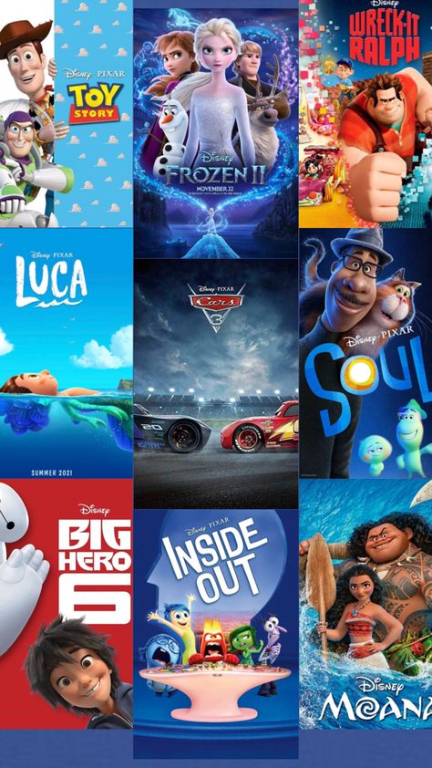 #disney #pixar Pixar Movies Characters, Disney Pixar Characters, Disney Movies To Watch, Pixar Films, Pixar Characters, Disney Moana, Wreck It Ralph, Pixar Movies, Pixar Toys