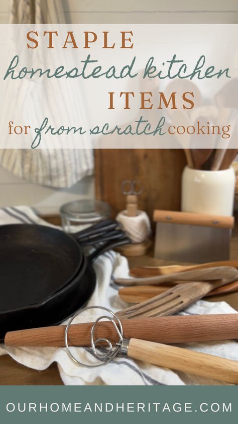 Home Stead Kitchen, Homestead Kitchen Organization, Homestead Kitchen Recipes, Things To Start Making From Scratch, Home Style Cooking Recipes, Home Style Cooking, Homestead Kitchen Ideas, Homestead Grocery List, Homestead Meals Families