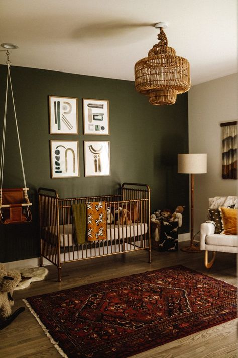 Remy's Nursery | Premo Home – Hunter Premo Nuetral Pallete Nursery Woodland, Nursery Vintage Wallpaper, Ghibli Nursery, Wildlife Nursery, Botanical Nursery, Fish Hatchery, Baby Nursery Inspiration, Baby Bug, Goth Baby