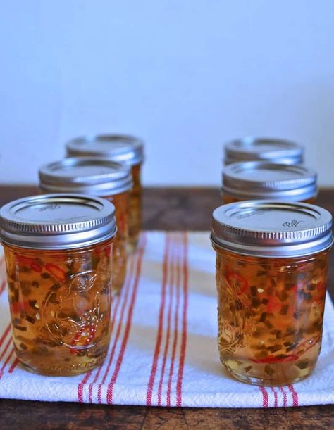 Apple Jalapeno Jelly Recipe, Apple Hot Pepper Jelly, Cherry Pepper Jelly, Pie Crust Crackers, Jalapeno Jelly Recipes, Jalapeno Pepper Jelly, Pepper Jelly Recipes, Jalapeno Jam, Jalapeno Jelly