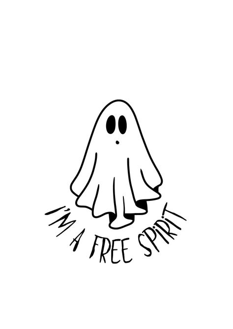 I'm A Free Spirit- Ghost SVG/PNG Spooky Svg Free, Ghost Svg Free, Spooky Drawing Ideas, Svg Images For Cricut, Fall Ghost, Spirit Ghost, Ghost Tattoo, Cricut Images, Ghost Svg