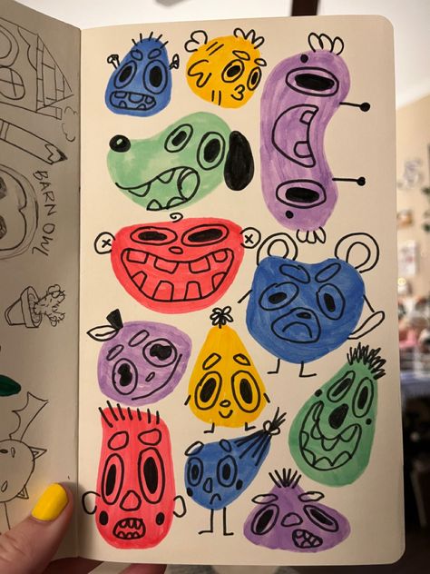 Sketchbook, sketch, sketching, sketchbook tour, doodle, art, illustration, marker, ink. Blob Doodles, Textil Design, Art Journal Therapy, Sketchbook Art Journal, Art Diary, Lukisan Cat Air, Arte Inspo, Cute Doodle Art, Marker Drawing