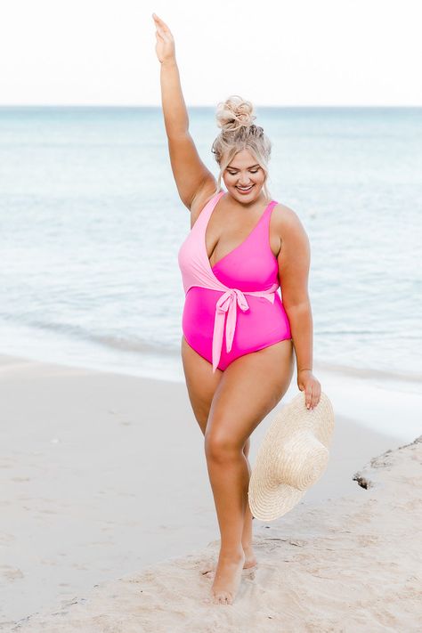 Hot pink swimsuit