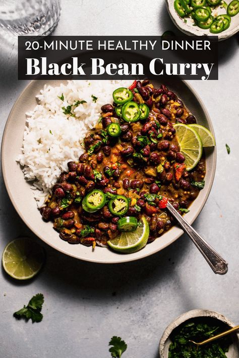 Black Bean Vegetarian Recipes, Leftover Black Beans, Leftover Coconut Milk Recipes, Black Bean Vegan Recipes, Canned Black Bean Recipes Easy, Canned Black Bean Recipes, Black Bean Curry, Healthy Black Bean Recipes, Black Bean Bowls