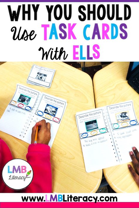 Need some practical ways to get your English Language Learners speaking, listening, reading, and writing? Especially those newcomers and beginners? This blog post talks about ways to incorporate vocabulary and get your ELLs speaking using task cards. Includes activities, strategies, ideas and benefits of using them to support your teaching. #esl #eslbeginners #eslnewcomers #eslstrategies #eslactivities #eslteaching Esl Teaching Elementary, Teaching Ell Students, Esol Classroom, Ell Strategies, Esl Elementary, Ell Activities, Teaching English Language Learners, Language Practice, Magic Energy