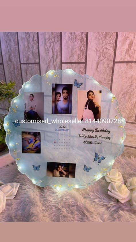 Happy Birthday Resin Frame, Resin Birthday Frame, Resin Photo Frame Ideas For Birthday, Resin Art Photo Frame, Resin Stickers, Resin Photo Frame, Cells Project, Resin Photo, Engagement Mehndi