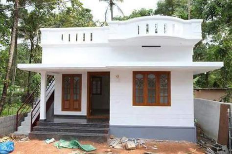 Modern House Blueprints, Small Village House, Small Village House Design, Small House Design Kerala, Small House Blueprints, Small Modern House Plans, Small House Front Design, Small House Elevation, Indian House Plans