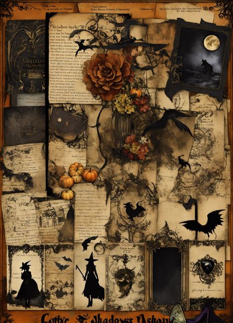 Lexica - Gothic shadows of despair Junk Journal Digital Kit, Ephemera Halloween Journal pages, Printable Gothic, collage sheets, Witch Junk Journal Gothic Journal Printables Free, Gothic Junk Journal Printables Free, Free Gothic Printables, Gothic Collage, Witch Junk Journal, Gothic Junk Journal, Journal Printables Free, Theme Journal, Halloween Journal