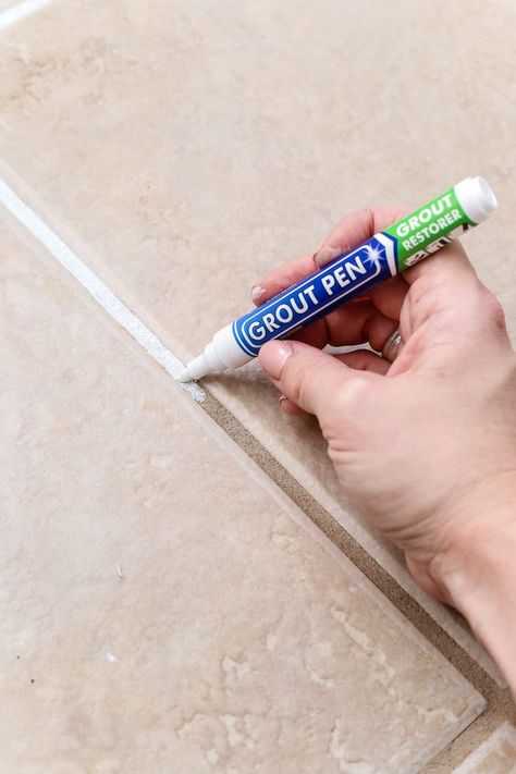 Grout Refresh, Refresh Bathroom, Bathroom Grout, Floor Tile Grout, Grout Pen, Gallon Of Paint, Faux Beams, Glass Cooktop, Deep Cleaning Tips