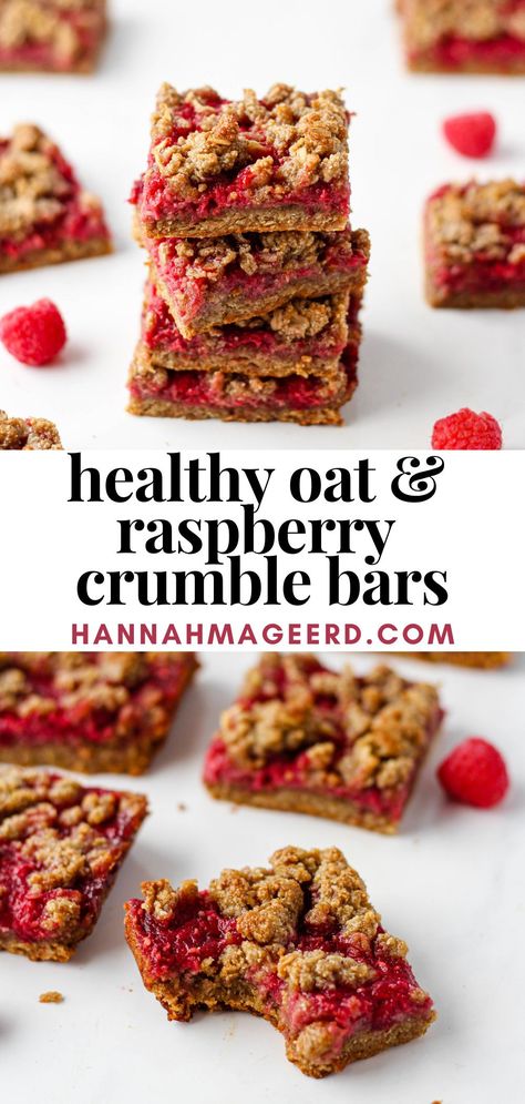 Raspberry Recipes Healthy, Raspberry Oat Bars, Bars With Oatmeal, Raspberry Oatmeal Bars, Oatmeal Crumble Topping, Raspberry Crumble Bars, Raspberry Breakfast, Oatmeal Crumble, Raspberry Oatmeal