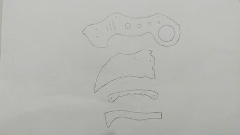 Template folding karambit Karambit Template, Folding Karambit, Female Sketch, Art