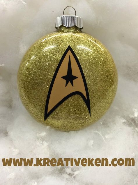 Ken's Kreations: STAR TREK ORNAMENTS Geek Christmas Ornaments, Star Trek Christmas, Star Trek Party, Nerd Christmas, Nerdy Christmas, Geek Christmas, Star Trek Characters, Christmas Crafts For Kids To Make, Geek Crafts