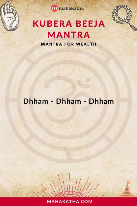 The Kubera Beeja Mantra is a powerful mantra associated with Kubera, the deity of wealth and abundance. Click here to learn its meaning, benefits, and how it can heal you. Kubera Yantra, Wealth Mantra, Hanuman Chalisa In English, Vedic Switchwords, What Is A Mantra, Most Powerful Mantra, Mantra Chanting, All Mantra, Good Luck Spells