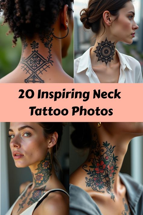 20 Inspiring Neck Tattoo Photos Floral Throat Tattoos Women, Neck Ear Tattoos Women, Soft Neck Tattoo, Elegant Neck Tattoos For Women, Neck Nape Tattoo, Delicate Neck Tattoos Women, Middle Neck Tattoos Women, Animal Neck Tattoo, Unique Neck Tattoos Women