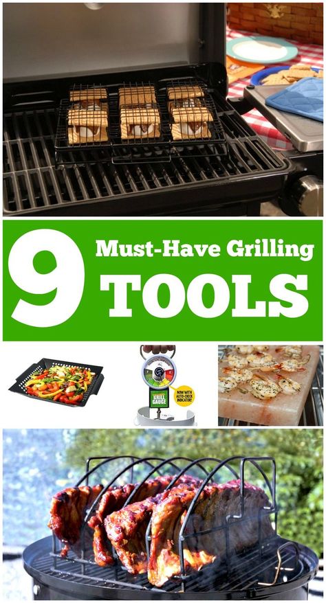 9 Must-Have Grilling Tools and Gadgets -- These BBQ tools and gadgets are must… Grilling Gadgets, Bbq Ribs Recipe, Ribs Bbq, Bbq Recipe, Grill Tools, Grilling Utensils, Italian Meats, Ribs On Grill, Ribs Recipe