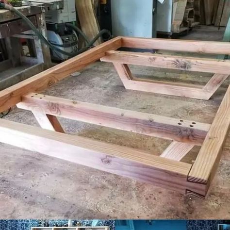 Custom Wooden Bed Frame, Diy Levitating Bed, Wooden Floating Bed Frame, 2x4 Queen Bed Frame Diy, Woodworking Bed Frame, Build Your Own Bed Frame Platform Floating, Bed Frame Blueprints, 4x4 Bed Frame, Diy Wooden Bed Frame Queen