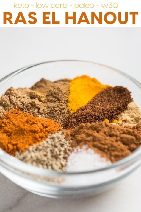 Ras El Hanout Moroccan Spice mix is a wonderful North African spice mix you can add to chicken, lamb, and more! #spices #condiments #keto #lowcarb #paleo #whole30 Rad El Hanout, Ras Al Hanout Recipes, Ras Al Hanout, Moroccan Spice Blend, Moroccan Recipes, African Spices, Homemade Spice Mix, Moroccan Dishes, Spice Blends Recipes