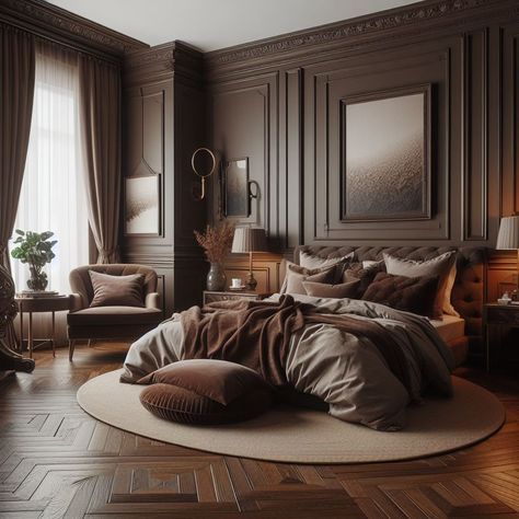 Brown Bedroom Rich Chocolate Accent Wall