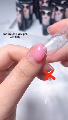 Gel Nail Tutorial, Nail Tutorial Videos, Poly Gel, Nail Techniques, Diy Acrylic Nails, Nagel Tips, Gel Nails Diy, Simple Gel Nails, Polygel Nails