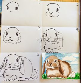 smART Class: BunBun One Day Watercolor Value Excercise Easter Art Lessons, Art 2nd Grade, Hase Tattoos, 3rd Grade Art Lesson, Easter Art Project, Classe D'art, Spring Art Projects, Smart Class, 2nd Grade Art