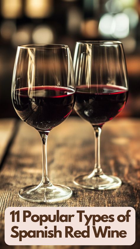 Glasses of popular Spanish red wines like Tempranillo and Garnacha displayed on a rustic wooden table, showcasing their rich colors and inviting flavors. Tempranillo Wine, Spicy Food Mexican, Spanish Red Wine, Rioja Wine, Wine Variety, Best Red Wine, Wine Knowledge, Slow Cooked Meat, Spanish Wine