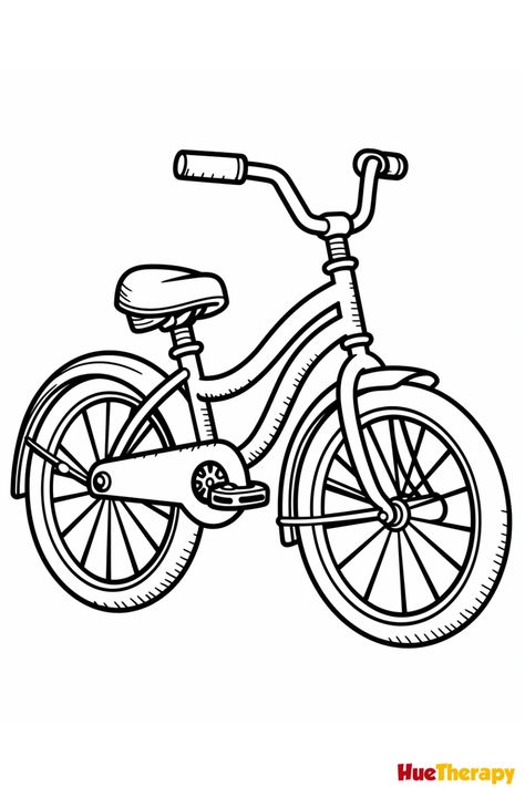 9 Free Printable Bicycle Coloring Pages for Kids Bike Clipart Black And White, Bicycle Colouring Pages, Bicycle Clipart Black And White, Bicycle Coloring Pages, Bike Coloring Page, Drawing Bike, Transport Craft, Vehicles Coloring Pages, Bicycle Cartoon