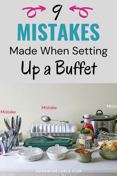 How To Set A Buffet Table Ideas, Finger Food Display Buffet Tables, Utensil Display For Party Buffet Tables, Buffet Utensil Ideas, Displaying Utensils For A Party, Brunch Food Buffet, How To Display Silverware At A Party, Buffet Food Labels Table Signs, Buffet Table Food Display