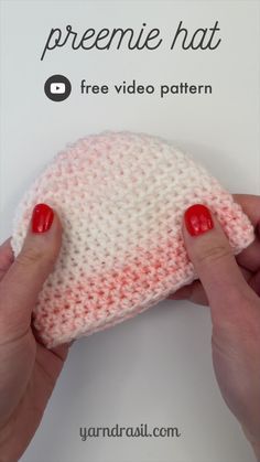 Preemie Crochet Patterns Free, Preemie Crochet Patterns, Baby Beanie Crochet Pattern, Crochet Preemie Hats, Crochet Baby Hats Free Pattern, Preemie Crochet, Crochet Newborn Hat, Preemie Hats, Baby Headbands Crochet