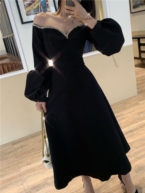 Ankle Length Prom Dress, Velvet Sleeve, Make Your Own Dress, Dress A Line, Long Prom Dress, Outfits Casuales, Occasion Dresses, I Dress, Ankle Length