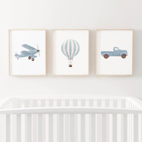 Blue Watercolor Vintage Travel Nursery Decor Wall Art Sets - tap/click to personalize and buy #WallArtSets #travel, #nursery #decor, #biplane, #watercolor, Transportation Nursery, Compass Wall Art, Train Nursery, Blue Nursery Boy, Train Wall Art, Travel Nursery, Nursery Decor Wall, Nursery Decor Wall Art, Baby Boy Room Nursery