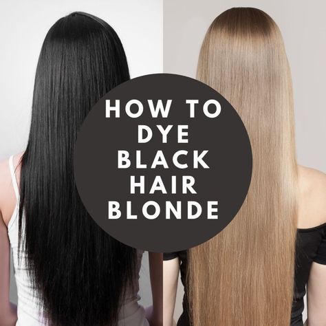 Are you wanting to dye your black hair blonde but afraid you can't do it? Discover how to go from black to blonde hair. From Black Hair To Blonde, Black To Blonde Hair Transformation, Going From Black To Blonde Hair Stages, How To Strip Black Hair Dye At Home, Black Hair To Blonde Before And After, Bad Blonde Hair Dye Job, Black To Blonde Hair Before And After, Black Hair To Blonde Process, From Black To Blonde Hair Transition