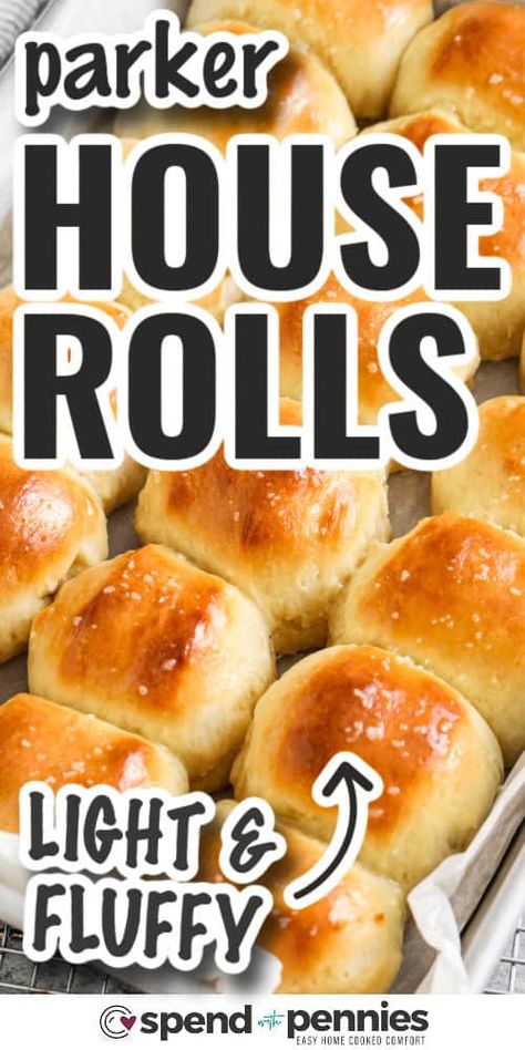 Create mouthwatering homemade dinner rolls with this classic Parker House rolls recipe. It's a go-to for its simplicity and taste! You'll need yeast, butter, milk, and egg to craft a rich and fluffy dough that bakes into golden perfection! These homemade rolls are easy and delicious, making any meal extraordinary. #parkerhouserolls #parkerhouserollsrecipe #homemadeparkerhouserolls #spendwithpennies Plain Donut, Side Meals, Parker House Rolls Recipe, Easy Yeast Rolls, Homemade Yeast Rolls, Butter Rolls, Rolls Bread, 1950s Food, Savory Breads