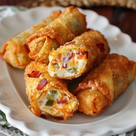 Mini Jalapeno Popper Egg Rolls: crispy, cheesy, spicy bites. Easy recipe, health benefits & perfect for parties or game days! Potato Jalapeno Bites, Best Orderves Party Appetizers, Game Day Egg Rolls, Spicy Jalapeño Egg Rolls, Jalepeno Wonton Popper, Bacon Jalepeno Popper Egg Roll, Jalapeño Wonton Poppers, Dinner Bites Ideas, Easy Chicken Egg Rolls