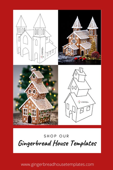 Gingerbread House Template Printable, Cardboard Gingerbread House, Homemade Gingerbread House, Gingerbread House Patterns, Paper House Template, Gingerbread House Template, Gingerbread House Recipe, Gingerbread House Designs, Gingerbread Party