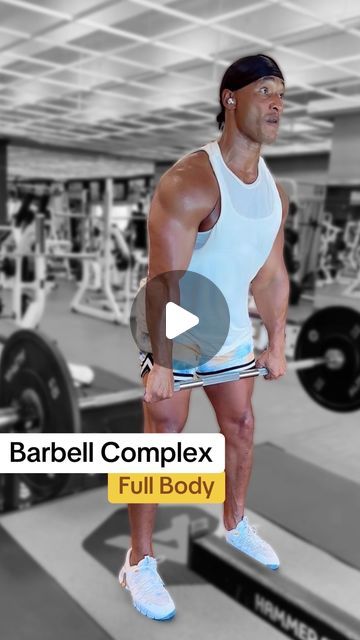 SPF Training: "Here’s a great way to get your week off to a great start. Introducing the Barbell Complex! 💥 It’s a high-intensity training technique that combines multiple exercises into one seamless circuit. 🔄 With a barbell loaded you’ll perform a series of movements back-to-back without rest, targeting different muscle groups and boosting your cardiovascular endurance. 

I finished it with some jump rope for maximum fat burn🔥 

Here’s my High intensity Barbell Complex Full Body Workout: 
✳️ Barbell High Pull 
✳️ Barbell Lat Raise 
✳️ Clean & Press 
✳️ Good Morning 
✳️ Back Squat 
✳️ Barbell Row 
 
#BarbellComplex #WorkoutChallenge #FitnessMotivation #fitnesstips #motivationmonday #fullbodyworkout #workoutcircuit #workout #gymlife #fitfam #workoutvideo #fitover40 #fitover50 #fitne Barbell Complex Workouts, Squat Barbell, Barbell Complex, Different Muscle Groups, Back Squat, Barbell Row, Barbell Workout, Back Squats, Clean And Press