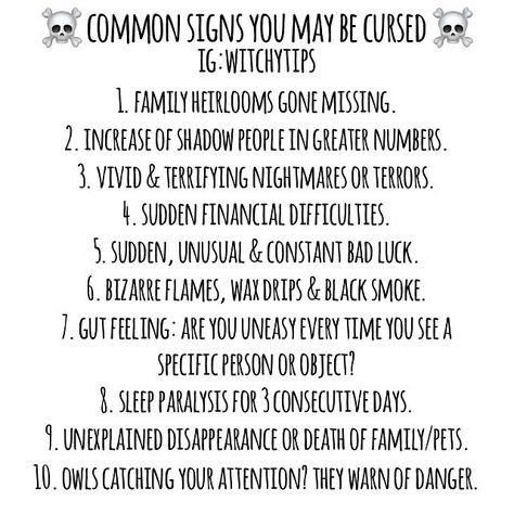 Tips for Witches Everywhere! ✨ on Instagram: “10 Common Signs You May Be Cursed! ☠️ One of the most common DM’s I get are “I think I am cursed, how do I know?”, well unless the person…” Witch Definition, Curses Witchcraft, Witch Tips, Witchy Tips, Shadow People, Mysteries Of The World, Emo Scene Hair, Unique Words Definitions, Magick Spells