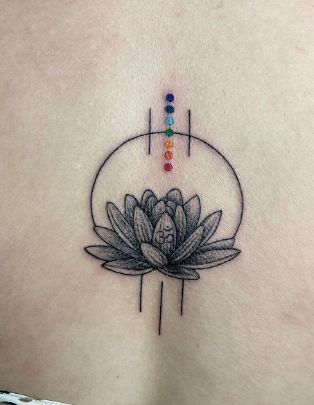 Mandalas, Sacral Chakra Tattoo, Reiki Symbols Tattoos, Small Spiritual Tattoos, Chakra Tattoo, Yoga Tattoos, Lotus Tattoo Design, Crown Tattoo Design, Back Of Neck Tattoo