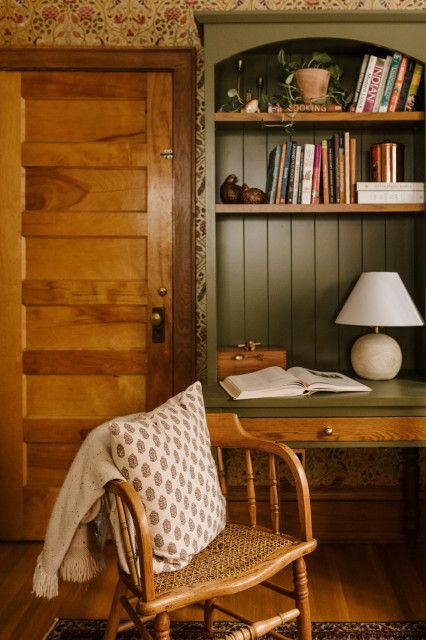 Anthony Abode - Traditional - Home Office - Minneapolis - by Emily Pueringer Design Studio | Houzz All Creatures Great And Small House, Emily Pueringer, Traditional Home Office, Cottages And Bungalows, Small Space Design, Design Remodel, House Design Photos, House Interiors, Home Office Space