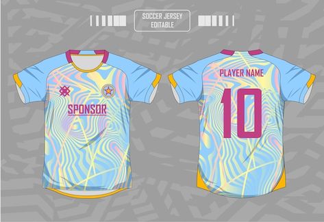 Vector custom jersey ready for sublime | Premium Vector #Freepik #vector #sportswear #abstract-waves #wave-pattern #football-soccer Soccer Jersey Aesthetic, Cool Jersey Design, Jersey Volly, Jersey Pattern Design, Custom Jersey Design, Jersey Aesthetic, Volleyball Jersey Design, Volleyball Outfit, Jersey Designs