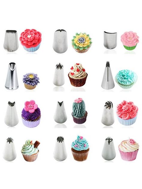 Nozzles And Their Designs, Cake Nozzles, Unique Cakes Designs, Piping Nozzles, Icing Nozzles, Cupcake Decorating Tips, Icing Piping Nozzles, Nozzle Design, Icing Piping