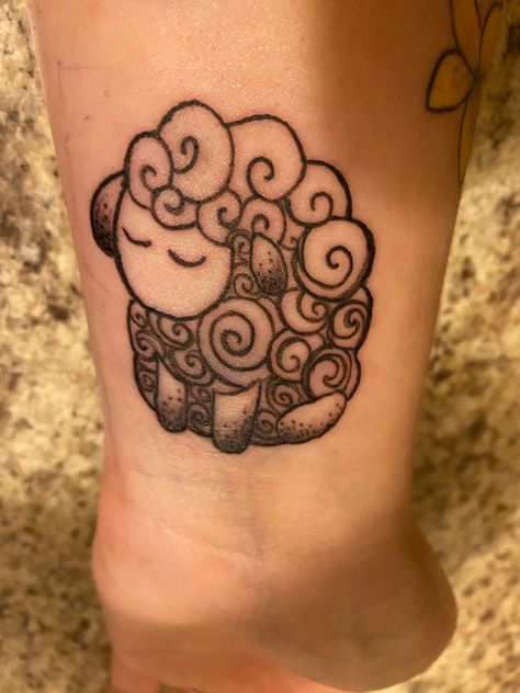 Black Sheep Of The Family Tattoo Ideas, Sheep Tattoo Aesthetic, Cartoon Sheep Tattoo, Black Sheep Tattoos, Cute Black Sheep Tattoo, Black Sheep Tattoo, Sheep Tattoo, Little Bo Peep, Black Sheep