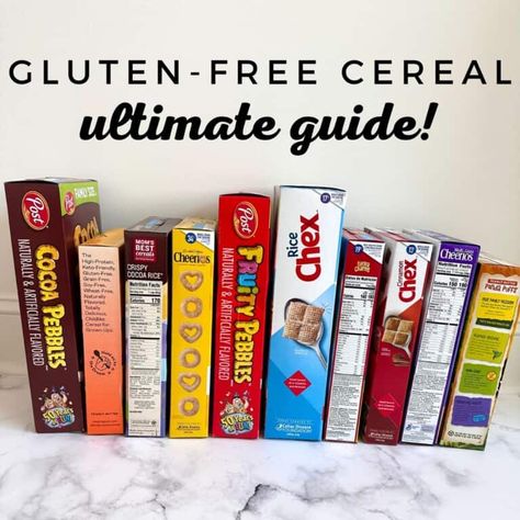 Gluten-Free Cereal (Ultimate List for 2023!) - Meaningful Eats Gluten Free Cereal List, Gluten Free Dairy Free Recipes Dinner, Gluten Free Chex, Gluten Free Shopping List, Cereal Nutrition Facts, Meaningful Eats, Best Cereal, Gluten Free Cereal, Cereal Brands