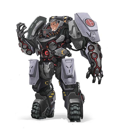 Possibly the best WWE game that was never made, Brawl concept art surfaces Future Armor, Mecha Suit, Mech Suit, Cool Robots, Battle Armor, Arte Robot, Power Armor, Game Concept Art, Game Concept