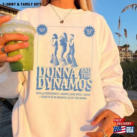 Donna And The Dynamos Pastel Dancing Queens Shirt Team Sweatshirt Band Hoodie Unisex T-Shirt Check more at https://tshirtfamilygift.com/product/donna-and-the-dynamos-pastel-dancing-queens-shirt-team-sweatshirt-band-hoodie-unisex-t-shirt/ Mamma Mia Movie, Donna And The Dynamos, The Dynamos, Team Sweatshirts, Band Hoodies, Queen Shirts, Mama Mia, Movie Themes, Dancing Queen