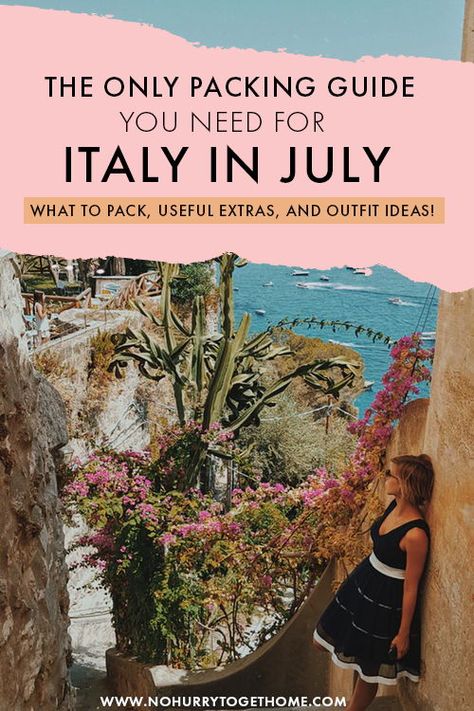 Packing For Italy Summer, Italy Packing List Summer, Italy In July, Pack For Italy, Italy In Summer, What To Pack For Italy, Italy Vacation Outfits, 2 Weeks In Italy, Italy Packing List