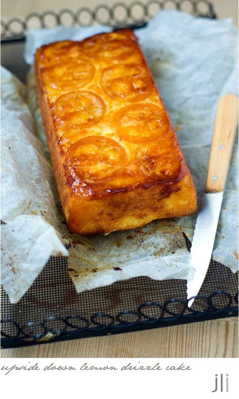 Lemon Upside Down Cake, Upside Down Desserts, Lemon Loaf Cake, Cake Delicious, Lemon Drizzle Cake, Nigel Slater, Drizzle Cake, Lemon Loaf, Lemon Drizzle