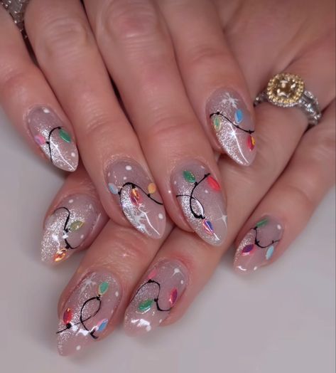 Funky Christmas Nails Short, Turkey Nail Art Designs, Funky Nails Christmas, Disney Christmas Gel Nails, Christmas Light Nails Design, Christmas Nails Maximalist, 2010 Nail Designs, Christmas Cake Nails, Christmas Cat Eye Nails Design