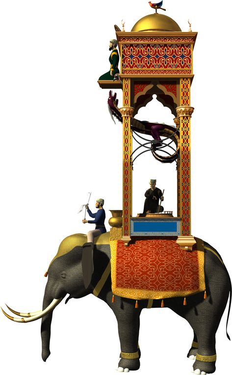 Al-Jazari’s Elehant Water Clock Elephant Clock, Water Clock, Novelty Lamp, Fair Grounds, Elephant, Clock, Table Lamp, Home Decor